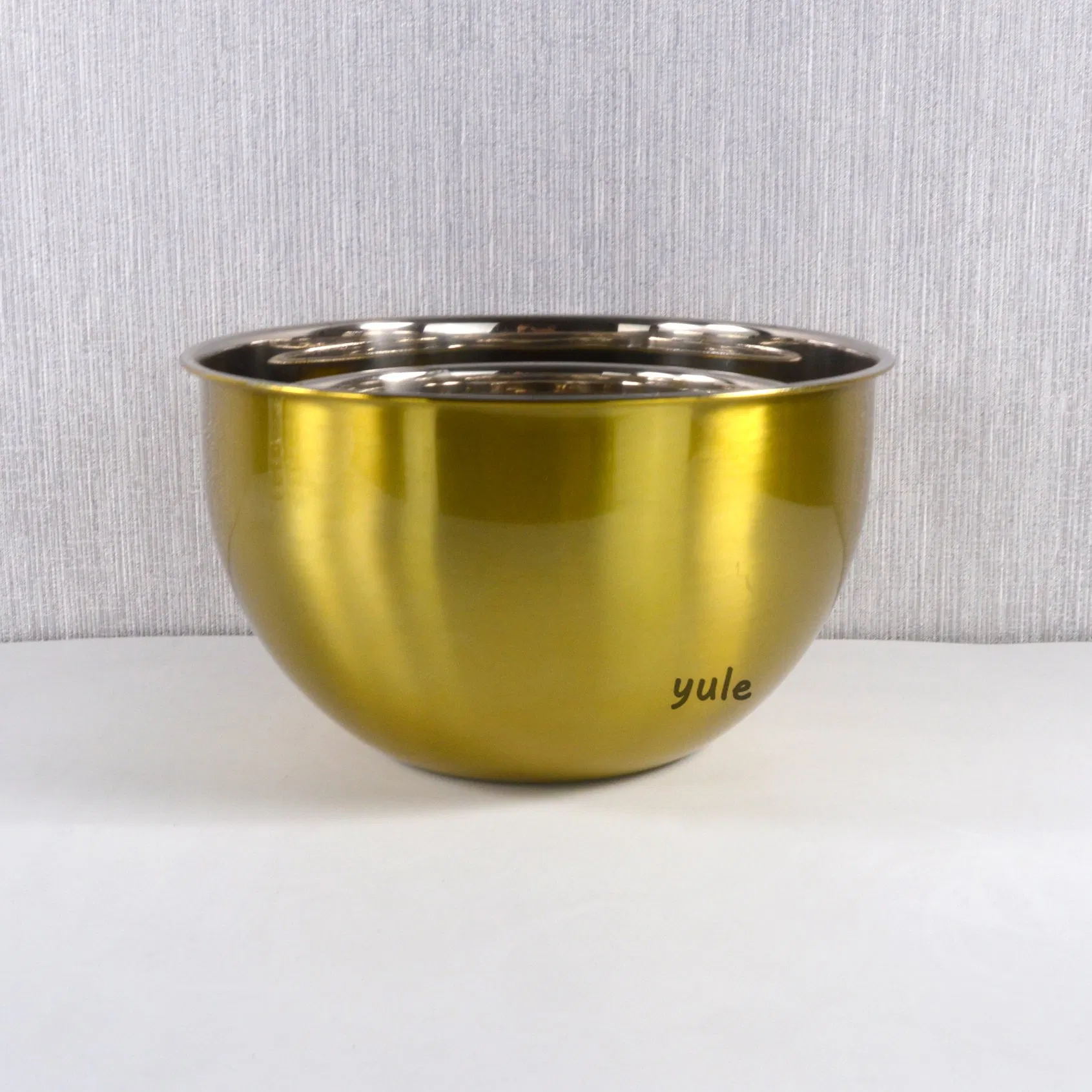 European Hot Sale Stainless Steel Nesting Mixing Bowl for Kitchenware Luxury Golden