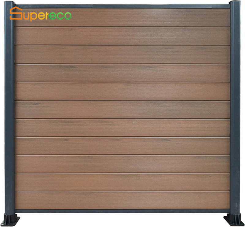 Modern Waterproof Anti UV WPC Composite Panels Fencing Outdoor Garden Fence