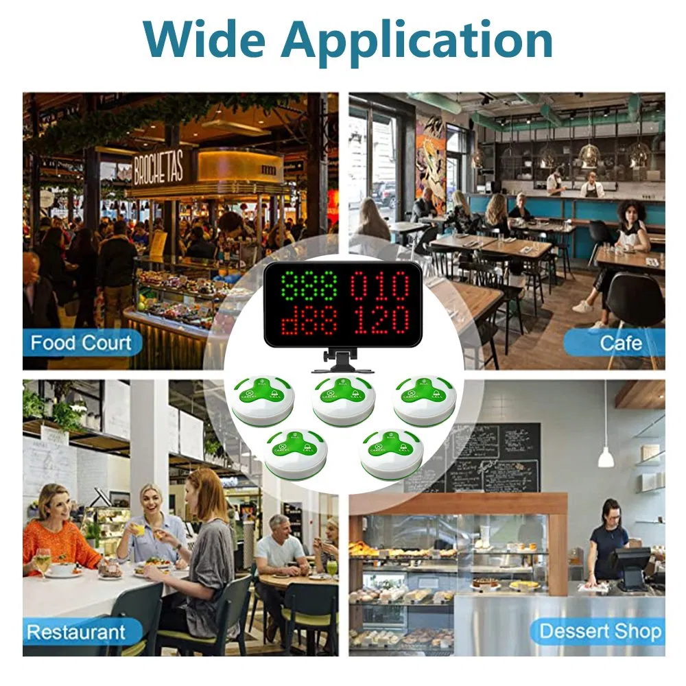 Digital Waiter Paging System 999 Capacity LCD Display for Cafe&Restaurant