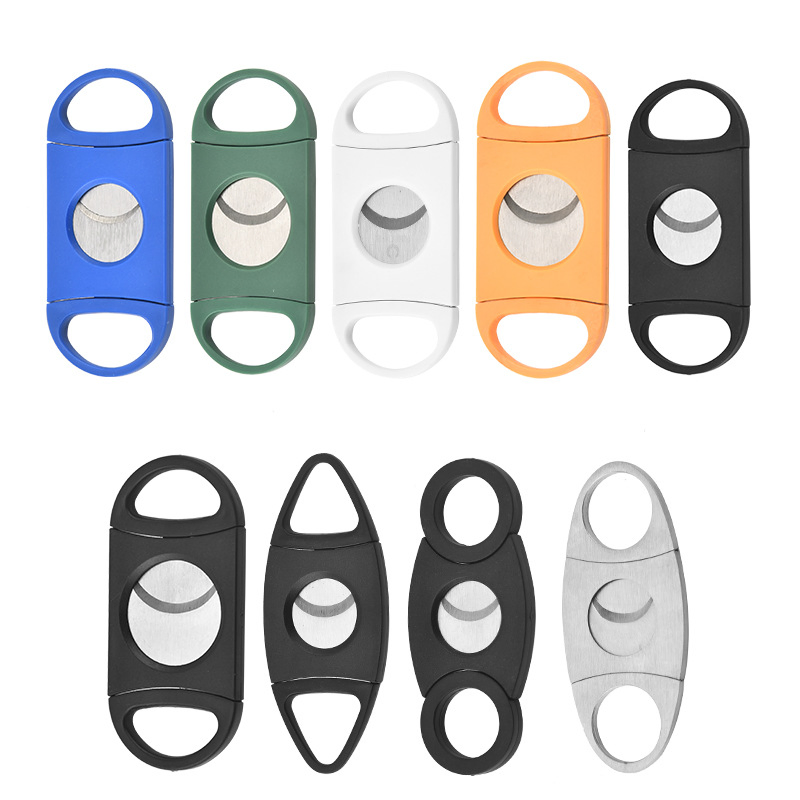 Manufacturer Wholesale Plastic Cigar Cutter Stainless Steel Cigar Cutter