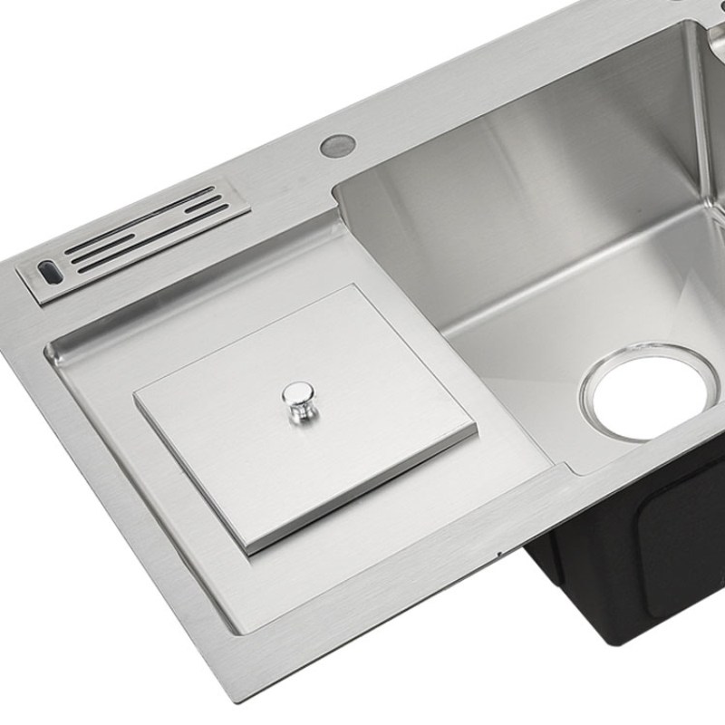 2025 Multifunctional Superior 2 3 mm Double Bowl Stainless Kitchen Lavabo Sink with Dustbin and Ashbin Bowl and Sink Taps Kitchen Sink