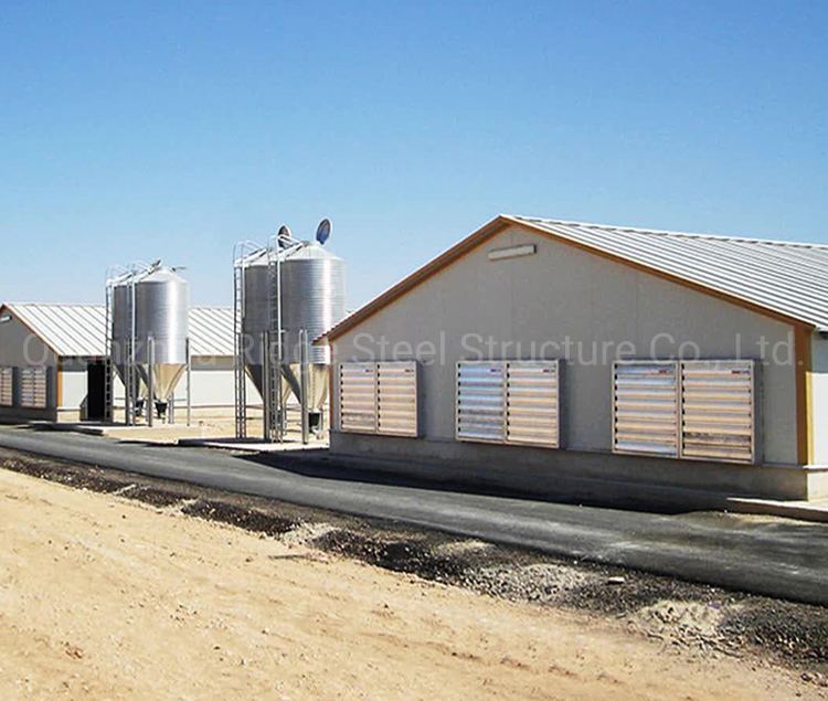 Metal C Purlin Welded Prefabricated Steel Structure Dairy Cow Shed Poultry Farm for Livestock Farming