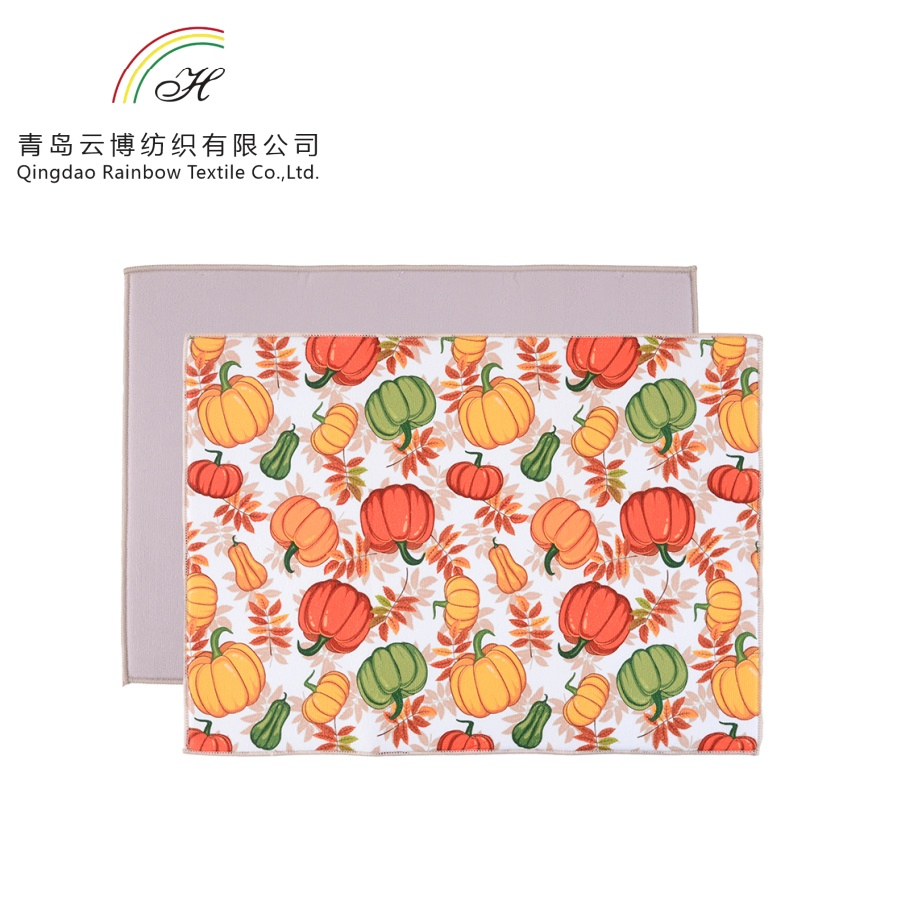 Polyester Dish for Kitchen Counter Foldable Dish Drying Kitchen Drain Mat