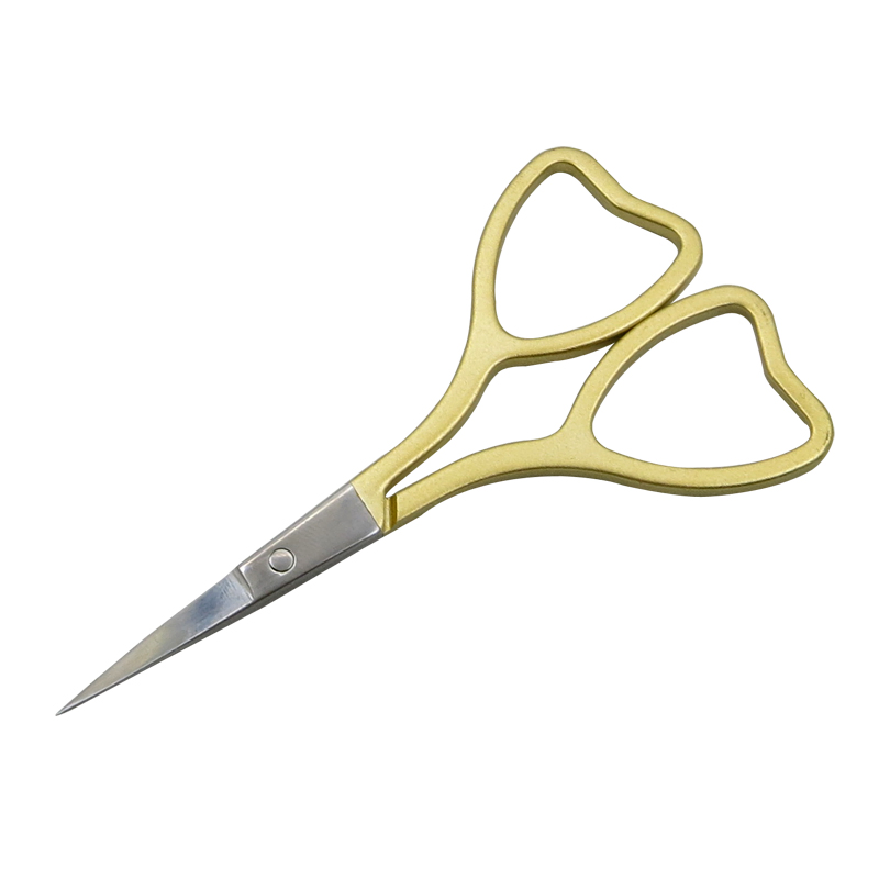Love Design Stainless Steel with Colorful Painting Beauty Makeup Scissor for Eyebrow Eyelash Facial Trimming