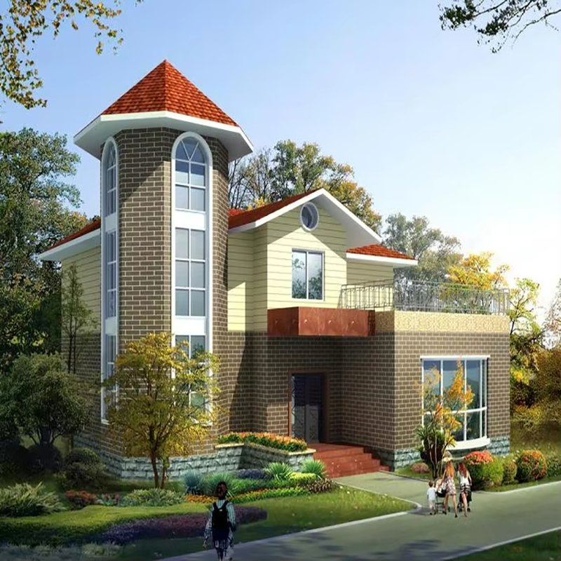 Ibeehive Philippines Prefab Villa Earthquake-Proof Light Steel Frame Customizable with Welding Cutting Bending Services