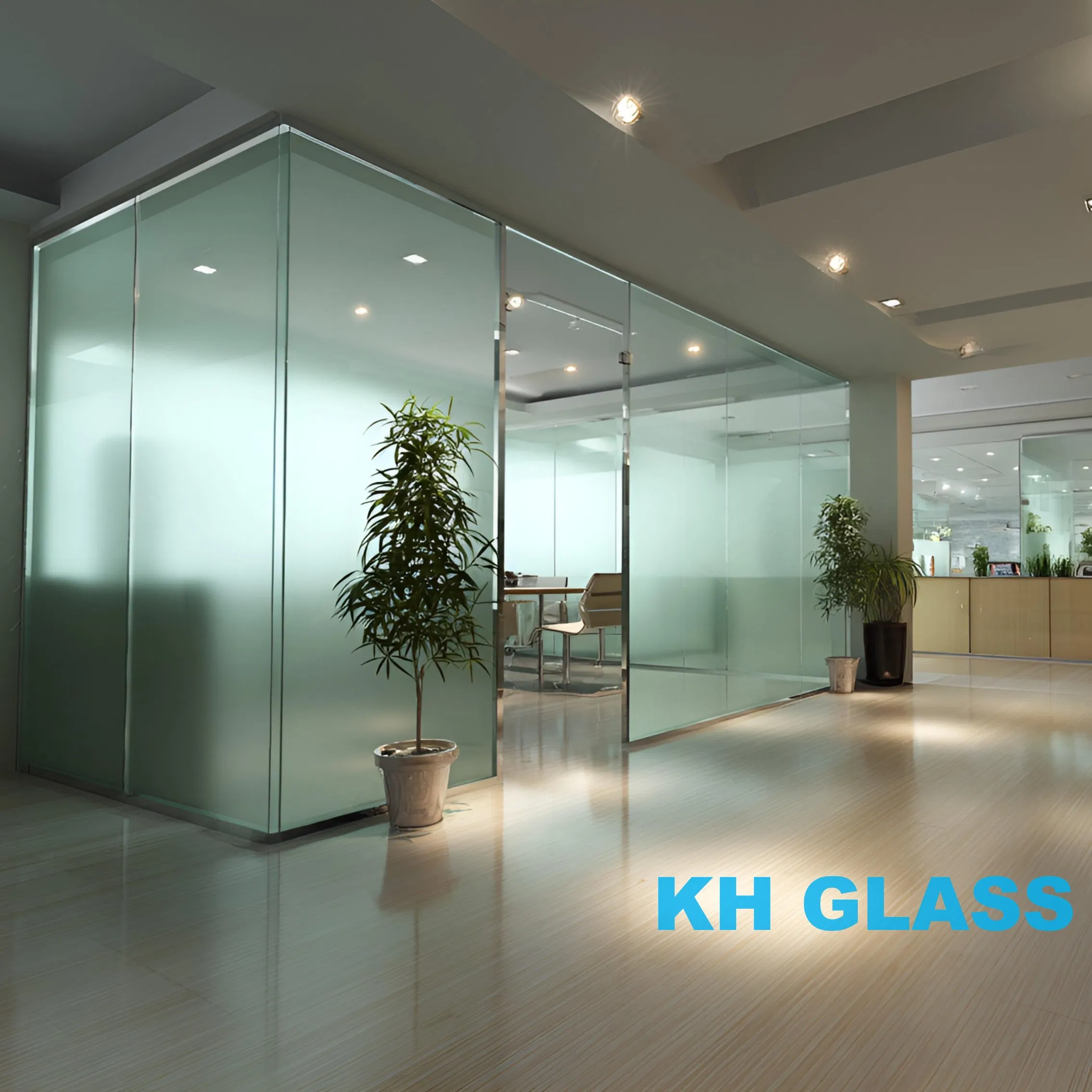Clear Glass Partitions Offering 86-89% Light Transmittance ISO/CE Certified