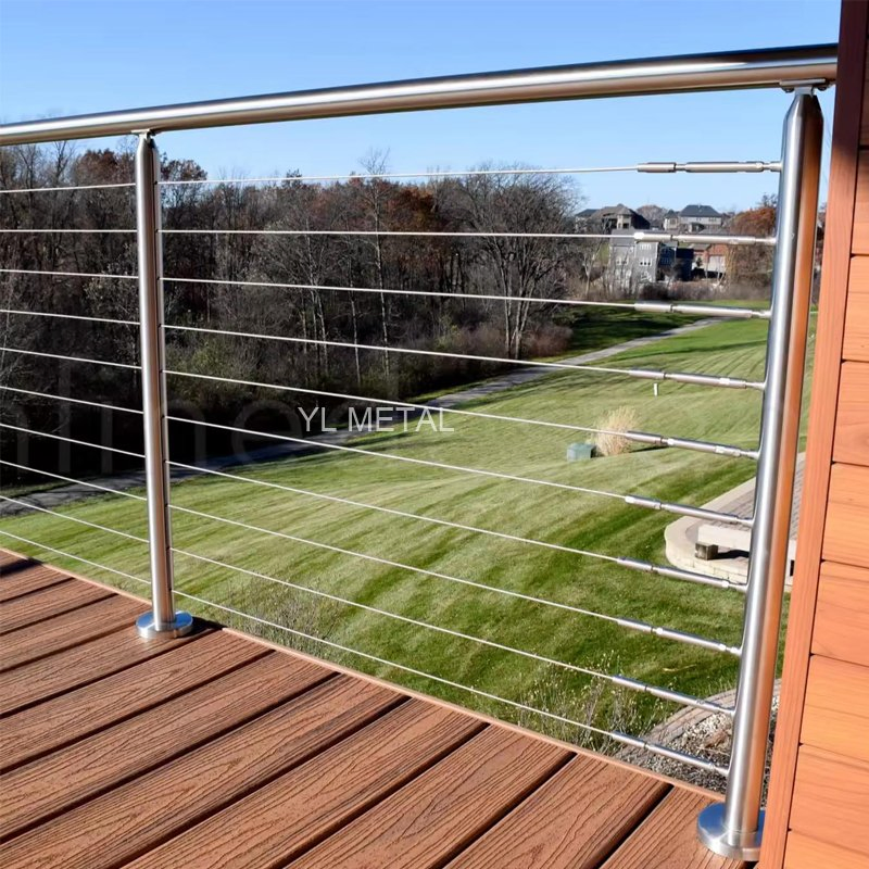 Y L High Quality Deck Stainless Balustrades Balcony Handrail Cable Railing