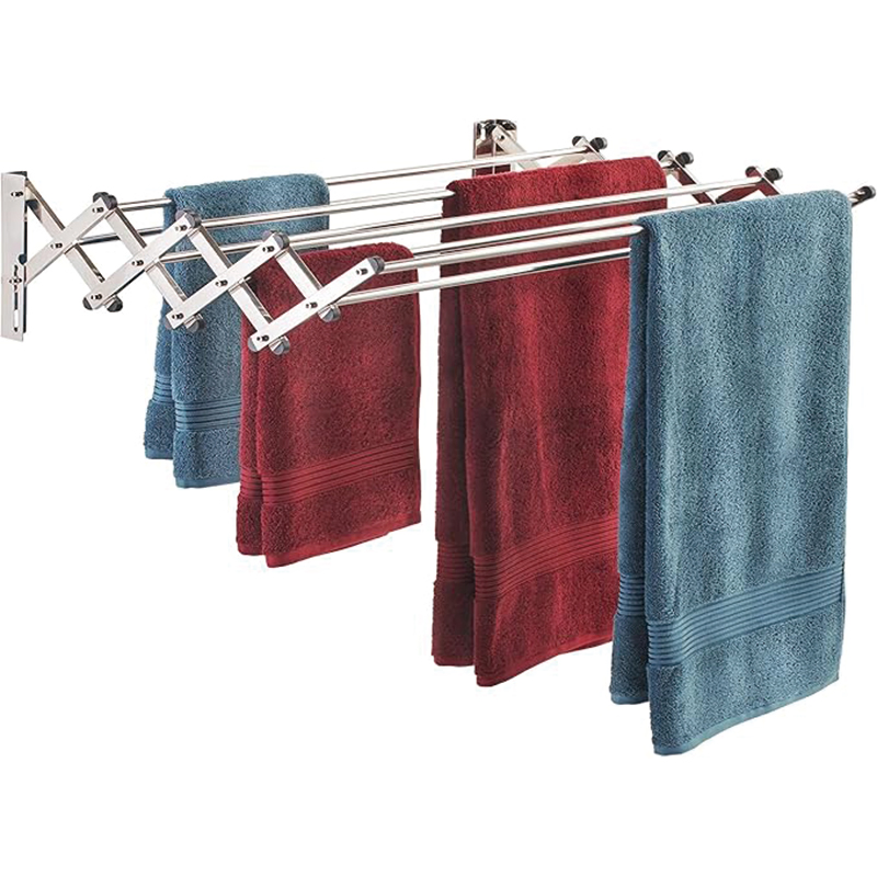 Hot Sell Wall Mounted Rustproof Outdoor Aluminum Alloys Retractable Laundry Drying Rack for Closet