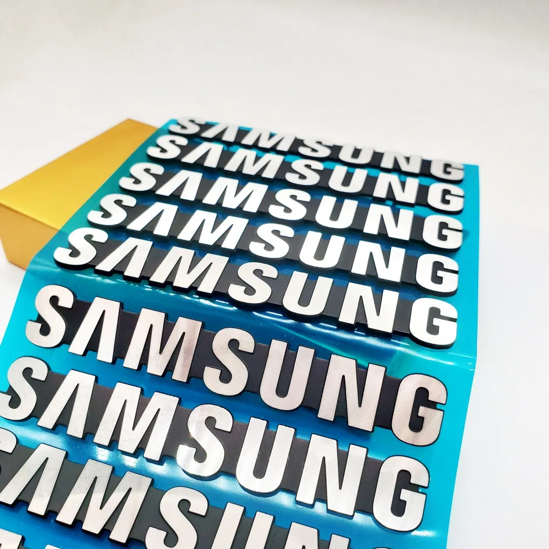Glossy Stainless Etching Custom Anodizing Surface Finish Advertising Words Metal Logo