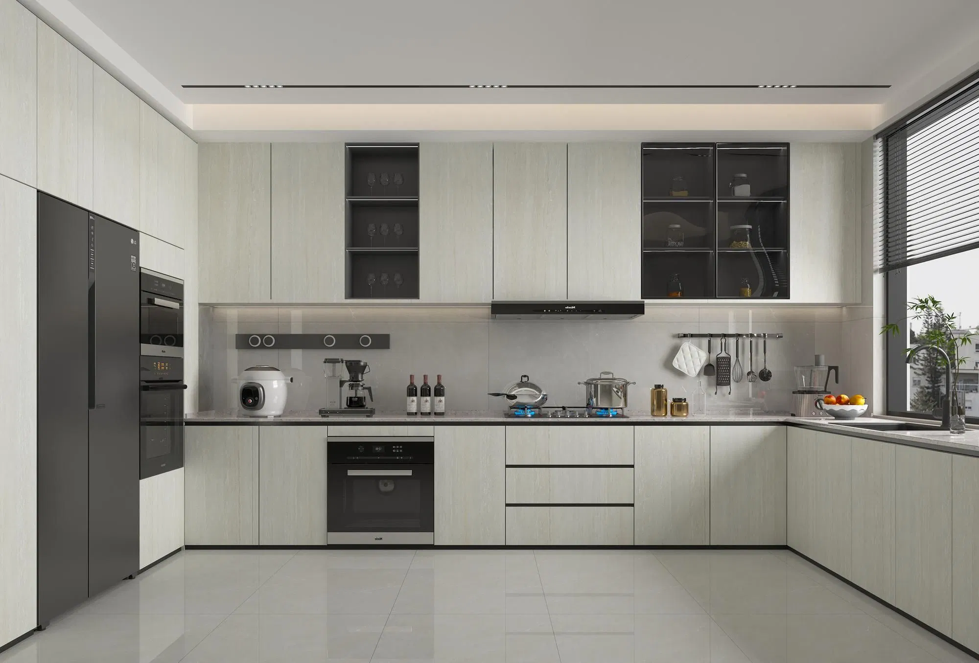 Elegant Sintered Stone Reception Counter for Contemporary Spaces