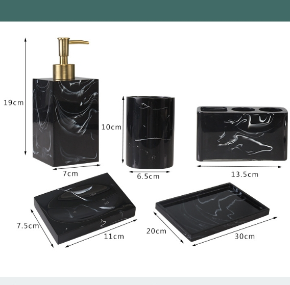 Bathroom Accessories Set, 5 PCS Toothbrush Holders