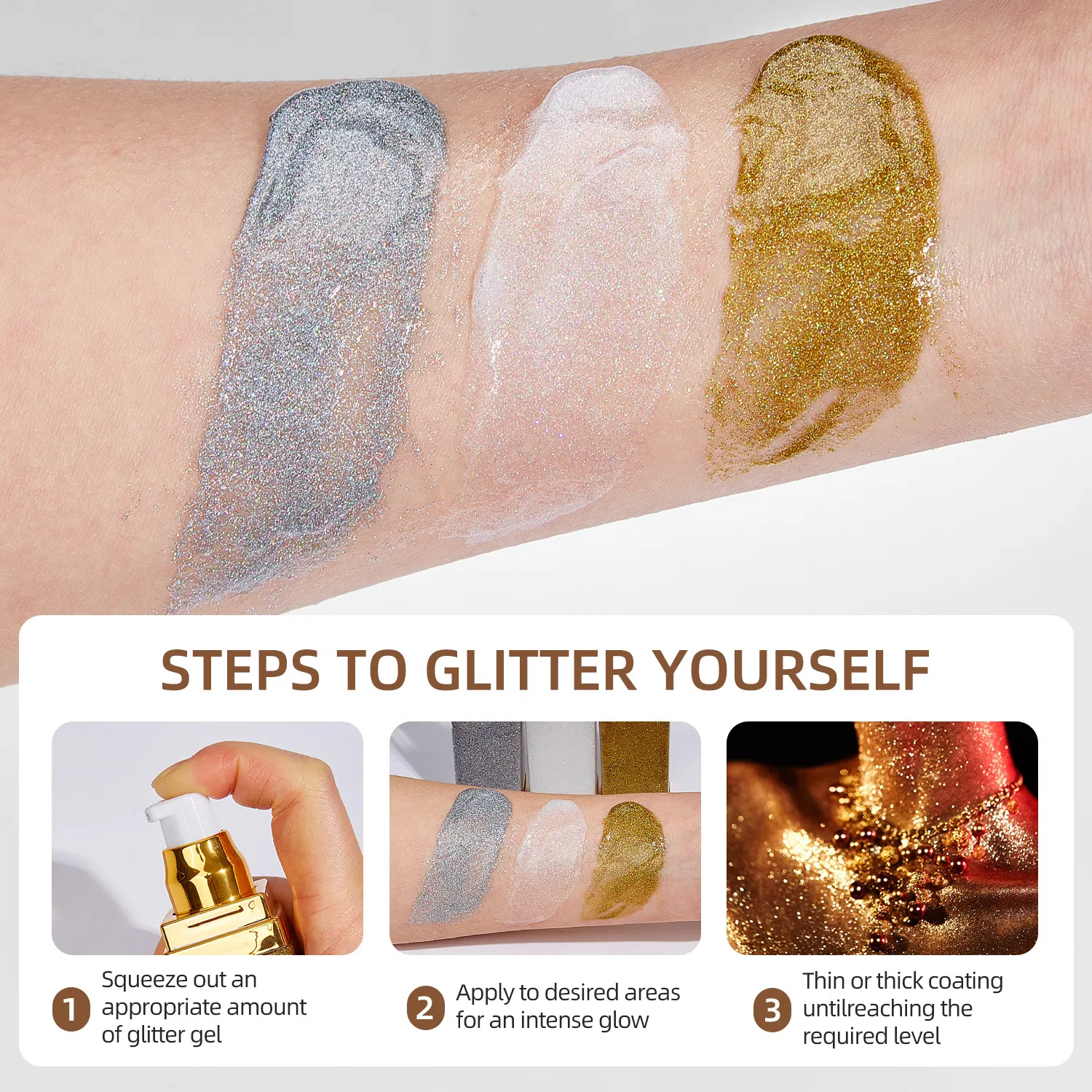 Radiant Vegan Glow Gel: Shimmering Bronzer and Highlighter Oil