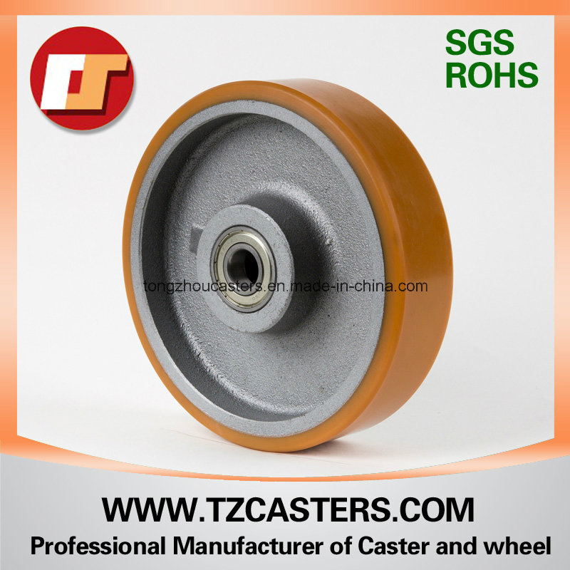OEM China Factory Manufacturer 200*50mm Industrial PU Caster Wheel for Hand Truck
