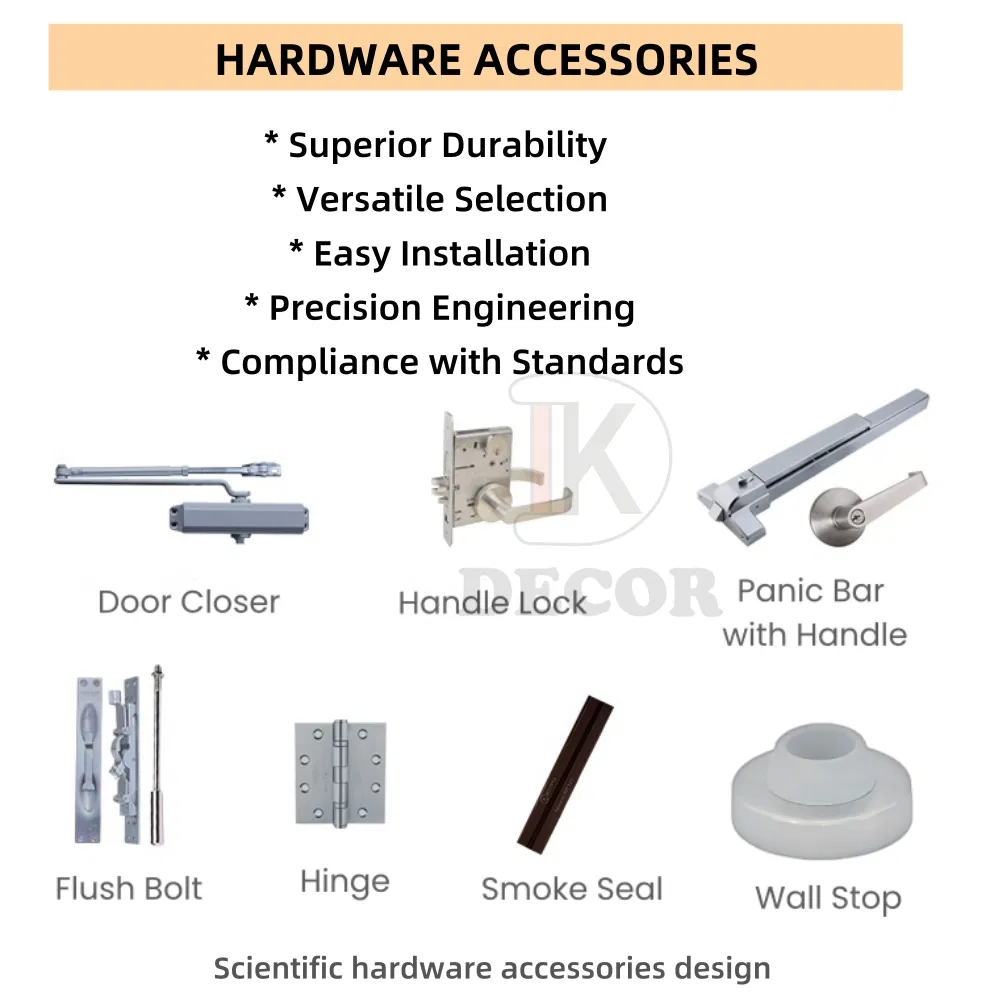 America Entry Wooden Solid Emergency Exit UL Fire Fireproof Doors for Hotel