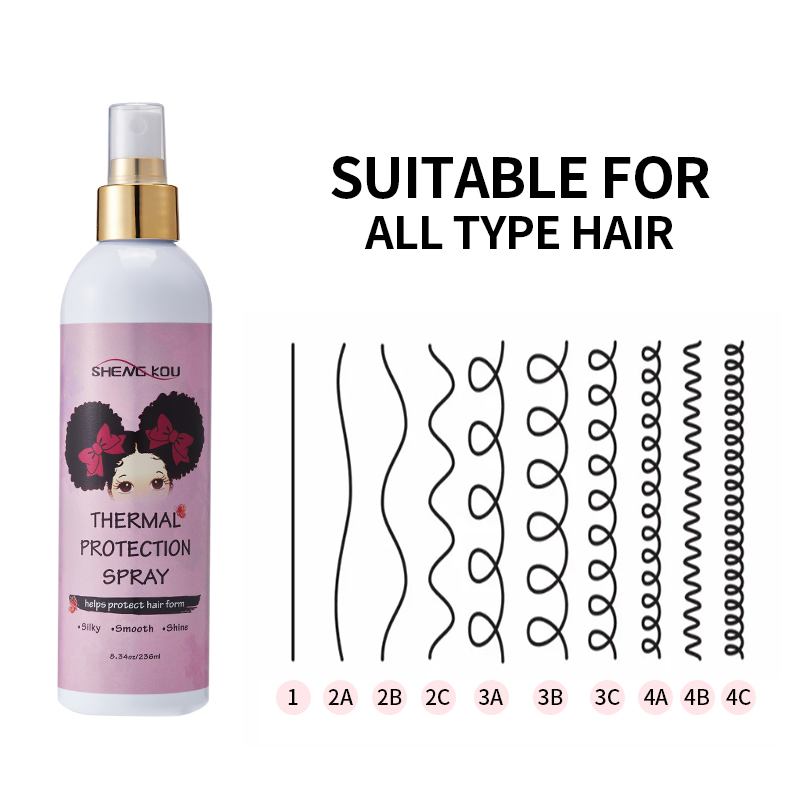 Private Label Custom Argan Oil Heat Protectant Spray Smooth Shine Hair Thermal Protection Spray