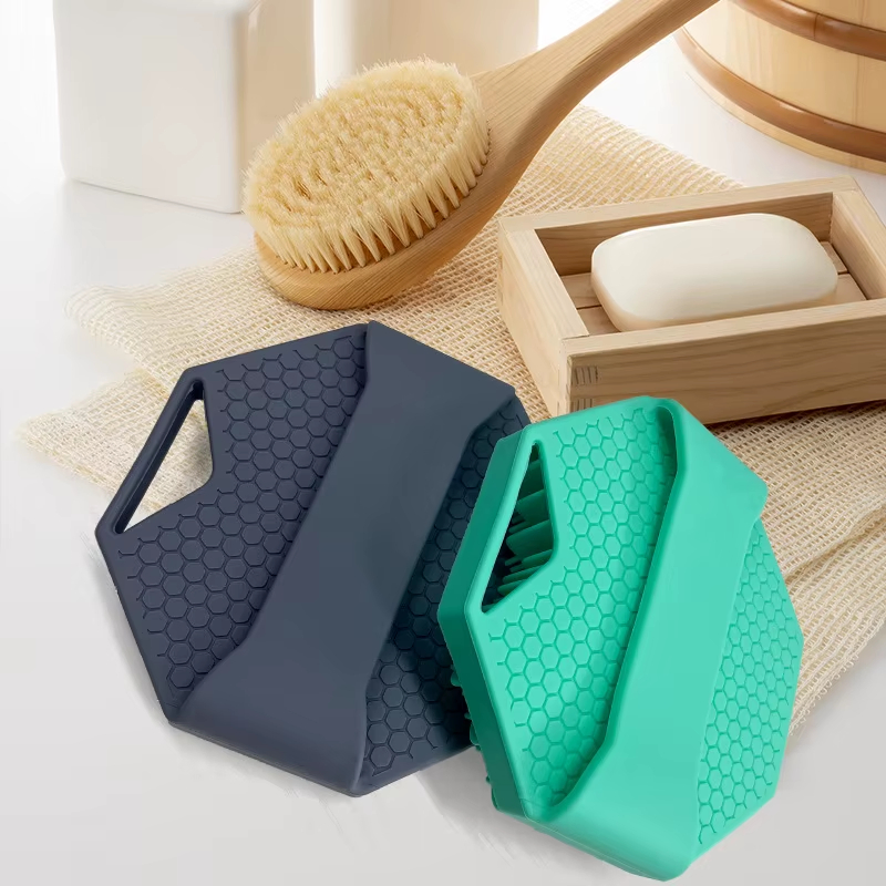 Silicone Body Scrubber Exfoliating Body Scrubber Silicone Body Brush Silicone Loofah for Shower