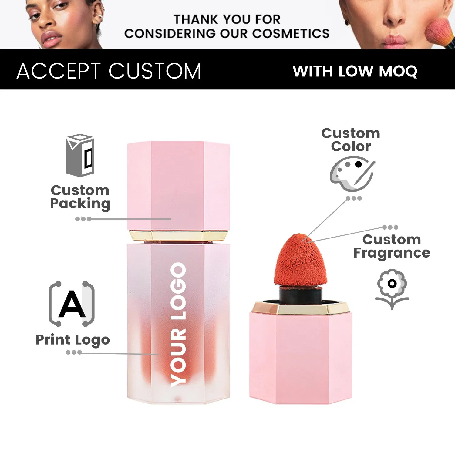 Hot Selling Factory OEM Liquid Blush for Custom Face Makeup