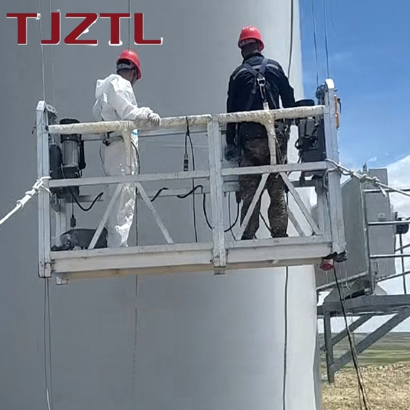 Wind Turbine Blade Maintenance Aluminum Alloy Suspended Platform Electric Scaffolding