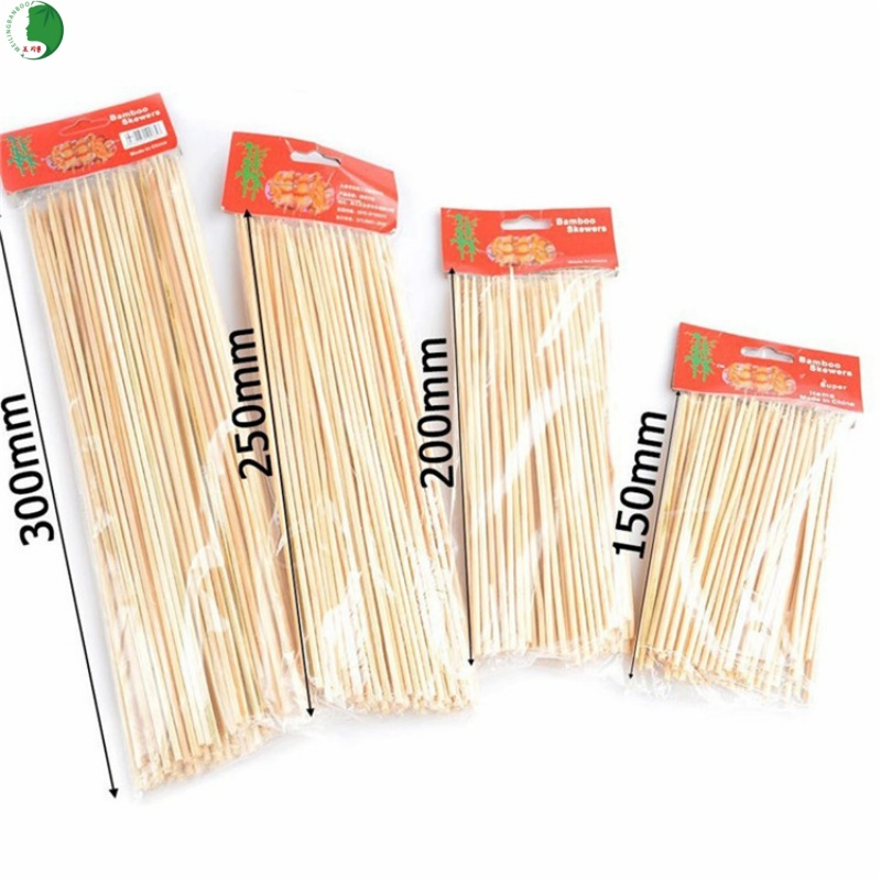 Бамбуковые шампуры для барбекю и цветов, 100 шт.