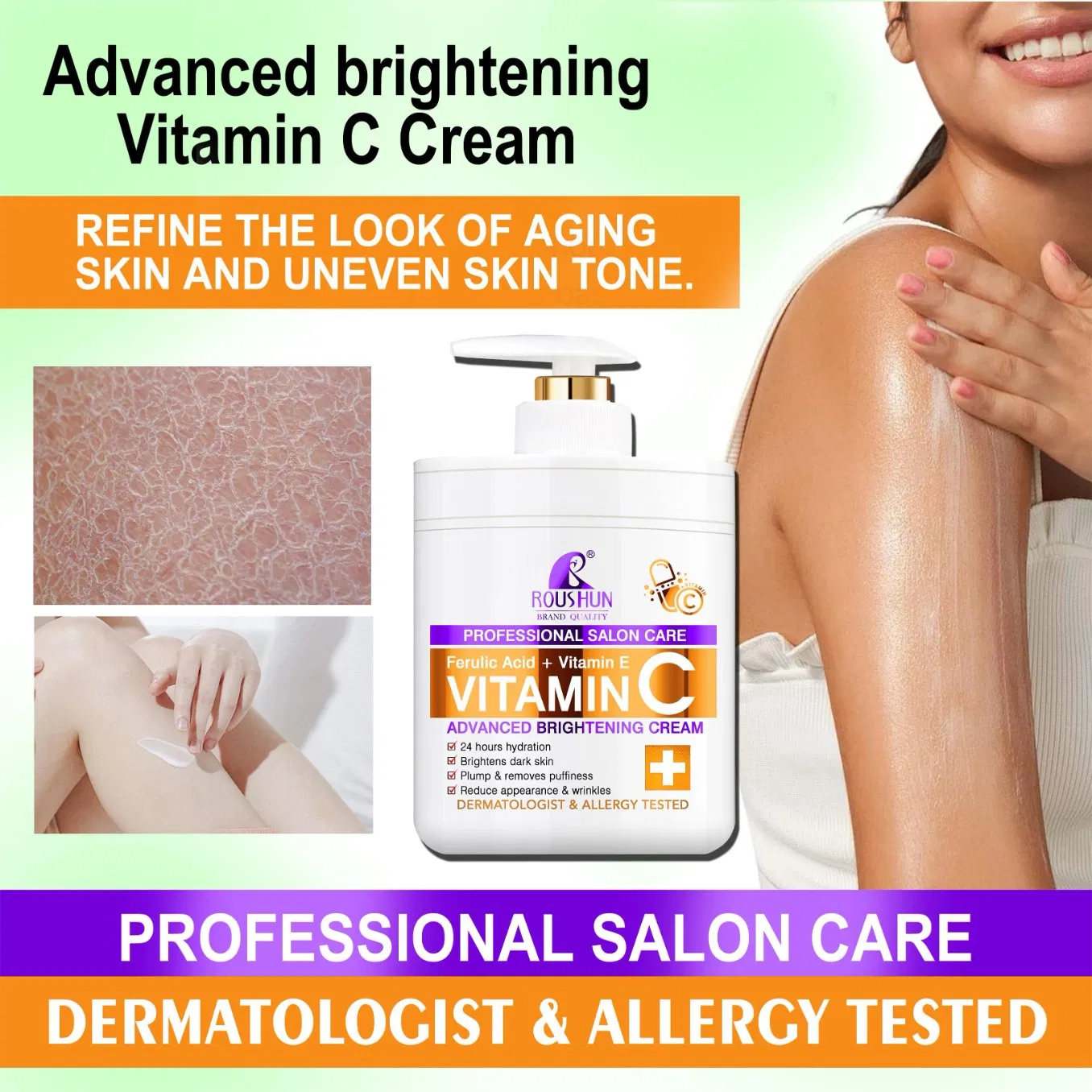 Roushun Vitamin C Cream Brightening Hydration