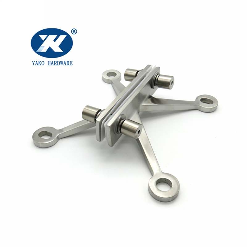 4 Arms Stainless Steel K Type Glass Fin Spider Fitting Spider Glass Accessories for Tempered Glass Railing
