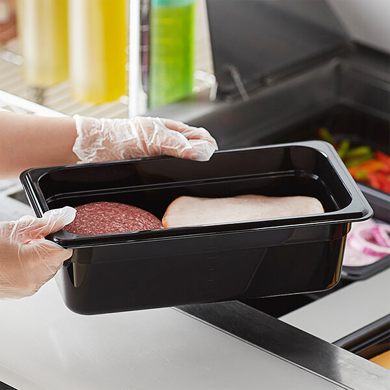 Transparent Black Plastic Polycarbonate PC Gastronorm Gn Container Food Pan for Restaurant Pans