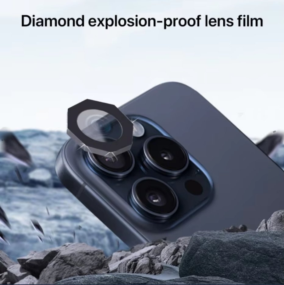Camera Lens Protector Metal Aluminum Alloy Tempered Glass for iPhone