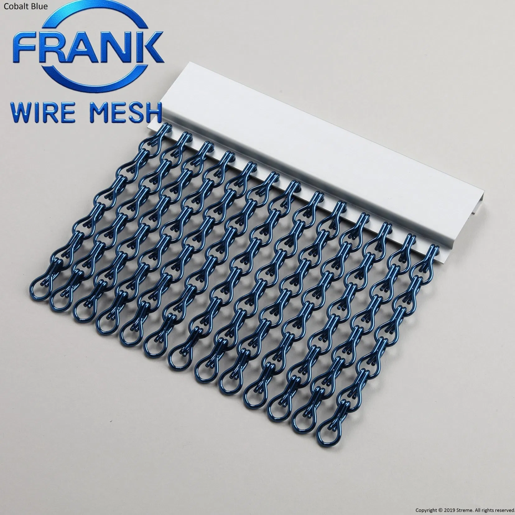 Easy to Clean Powder Coating Aluminum Double Hook Chain Fly Curtain Mesh Used on Hotel Lobby Partitions Decorative