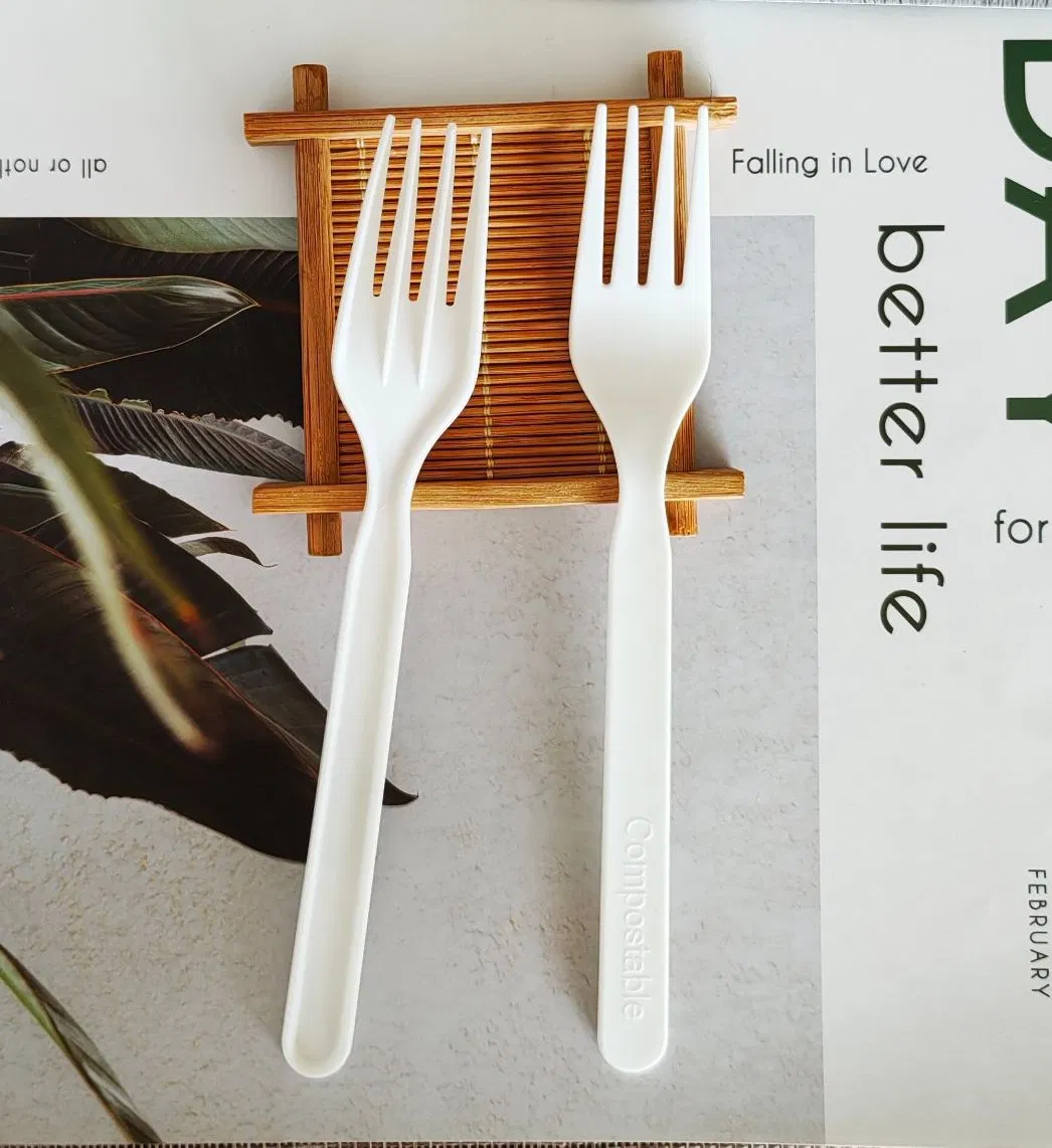 Eco Compostable Utensils Biodegradable PLA Cutlery Set Disposable Fork and Knife