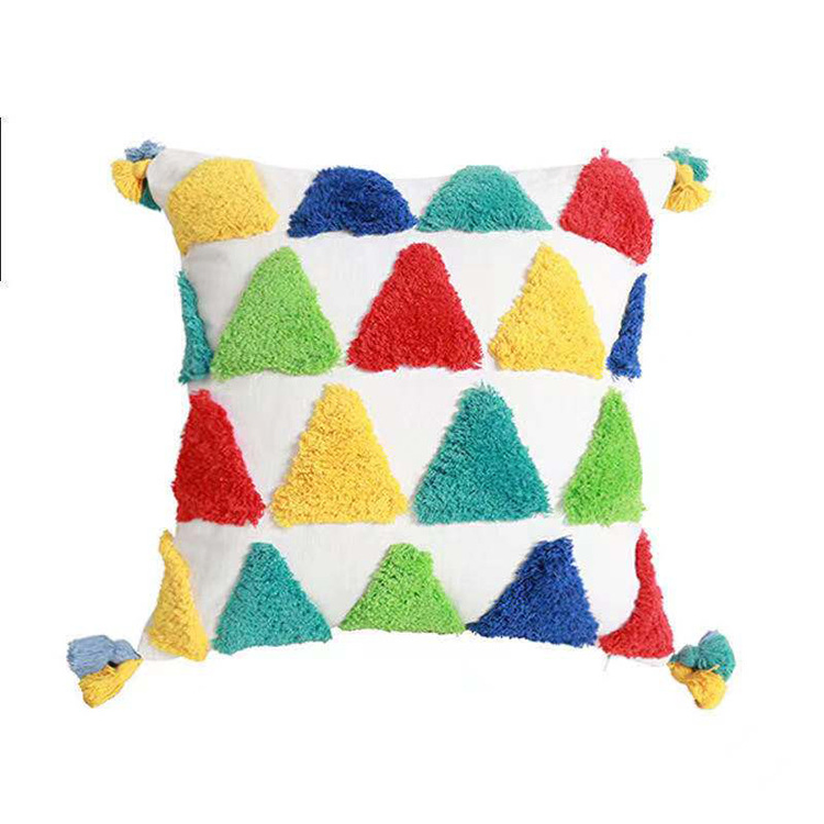 Luxurious Tufted Linen Cushion Cover Boho Style Cushion for Sophisticated Room Styling