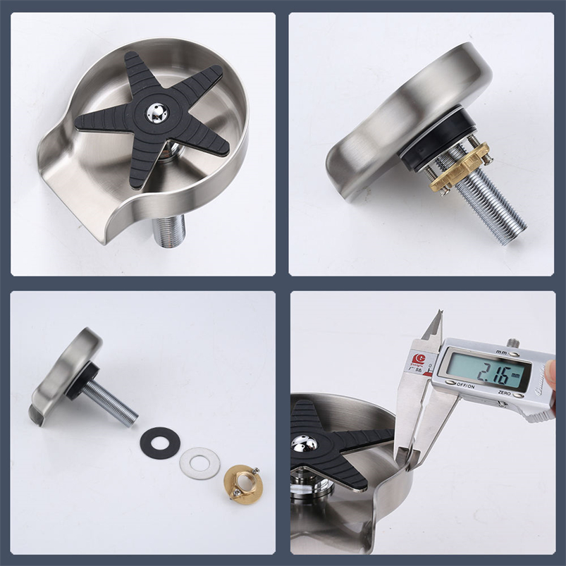 High Pressure Stainless Steel Glass Rinser Cup Cleaner with Drip Tray and Sustainable Design - Ideal for Bars, Restaurants, Cafes, and More!