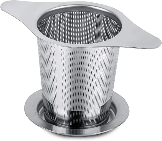 Modern Style Anti-Rust Drip Tray Included Fine Mesh Strainer Tea Diffuser