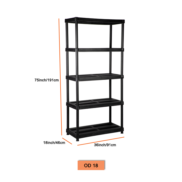 Multi-Purpose Plastic Storage Rack Shelf for Efficient Space Management