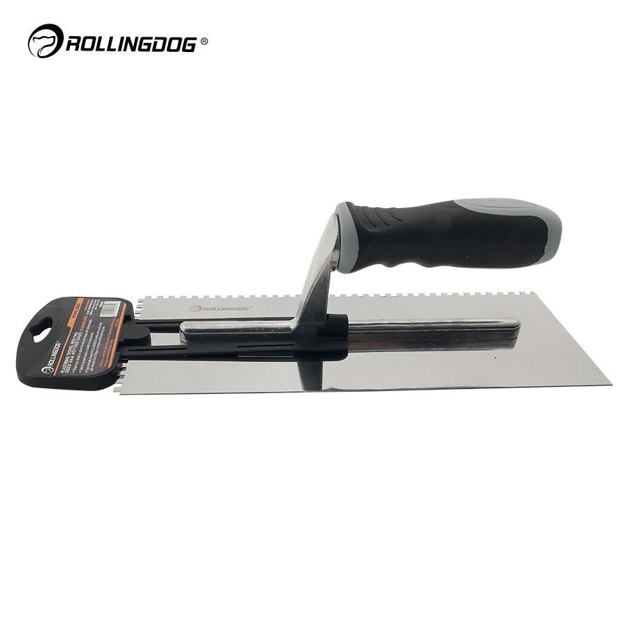 Rollingdog PRO 50101 Polished 420 Stainless Steel Blade Plastering Trowel