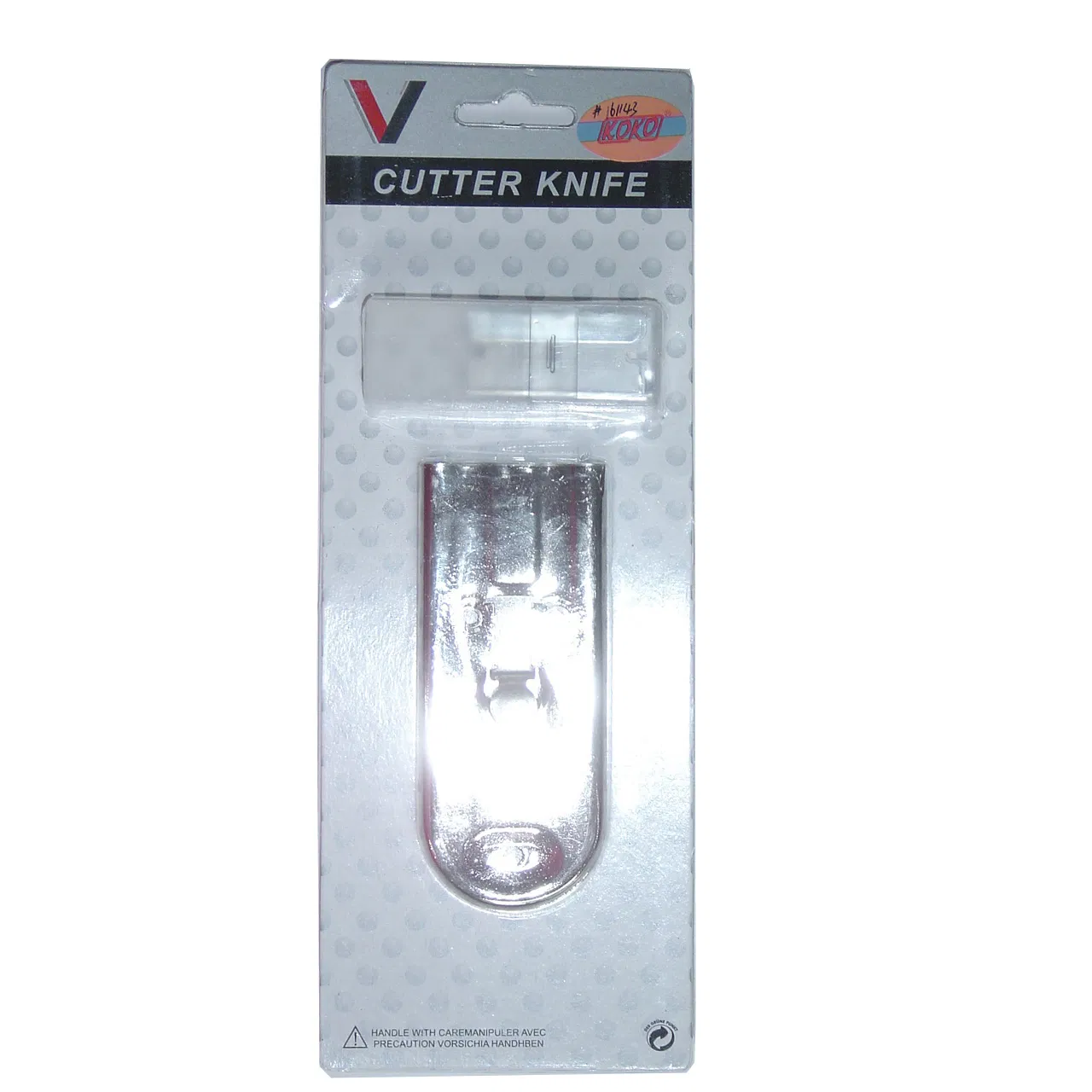 Chrome Plated Steel Stantionary Knife Scraper with 5PCS Blades (08182)