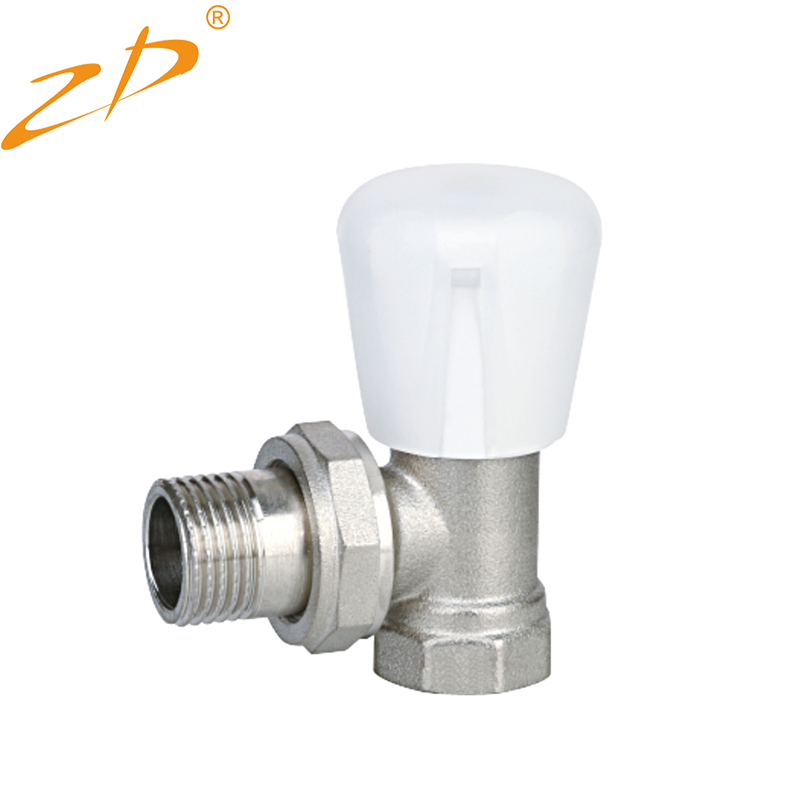 CE Certificate Brass Angle Type Radiator Heating System Valve