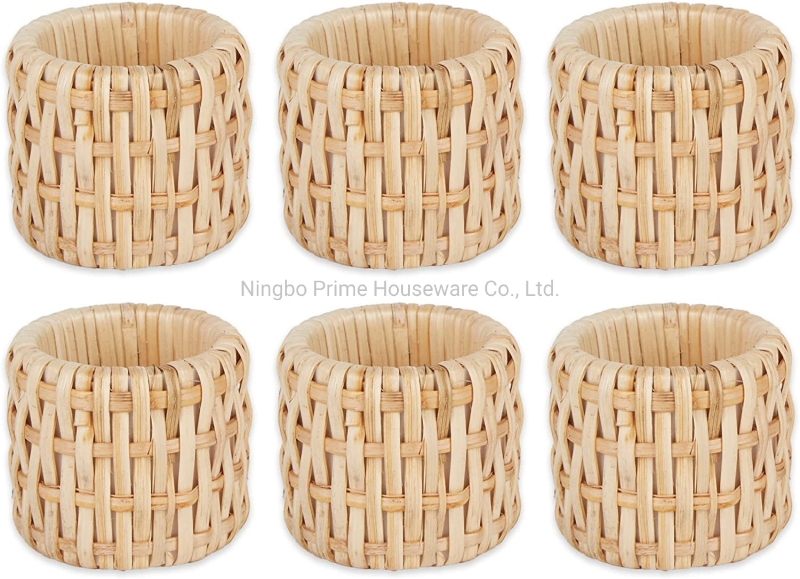 Basic Napkin Ring Collection Decorative, Rattan, One Size