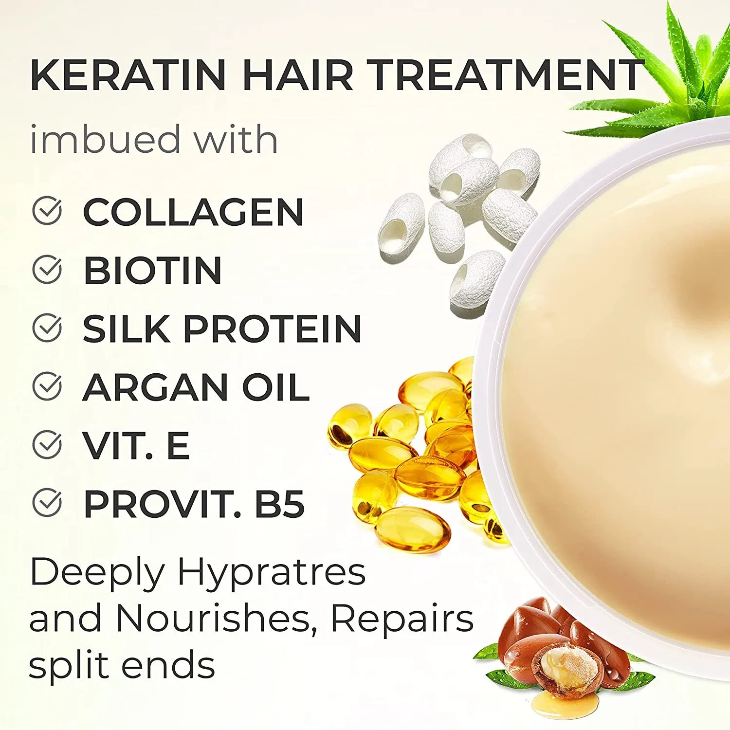 Professional Keratin Hair Mask for Hair Repair & Beauty