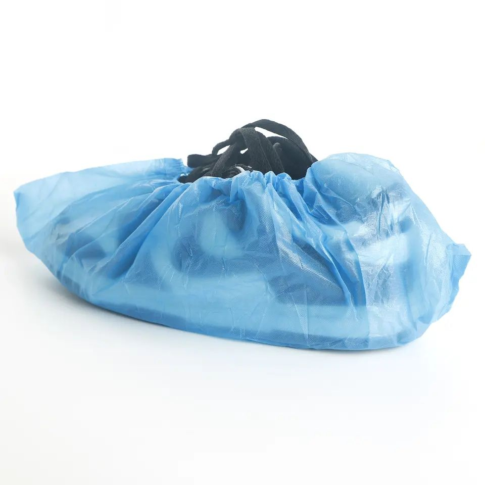 Disposable Plastic Poly Ethylene Waterproof Medical Shoe Covers for Indoors