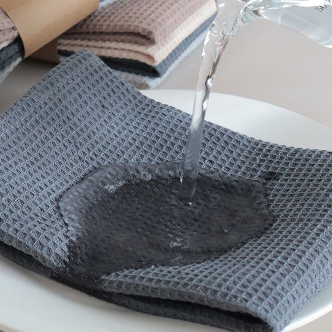 Super Soft Good Gift Quick Drying Organic Cotton Waffle Weave Hand Tea Dish Towel for Kitchen