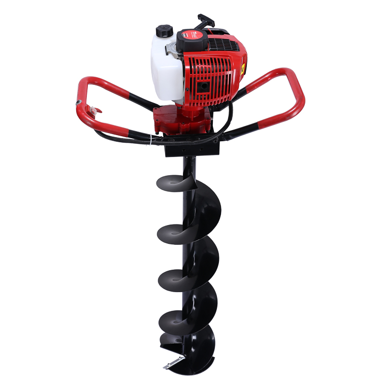 Two Stroke 52cc Earth Auger for Planting Trees Portable Drill Bit for Agricultural Tree Planting Machine