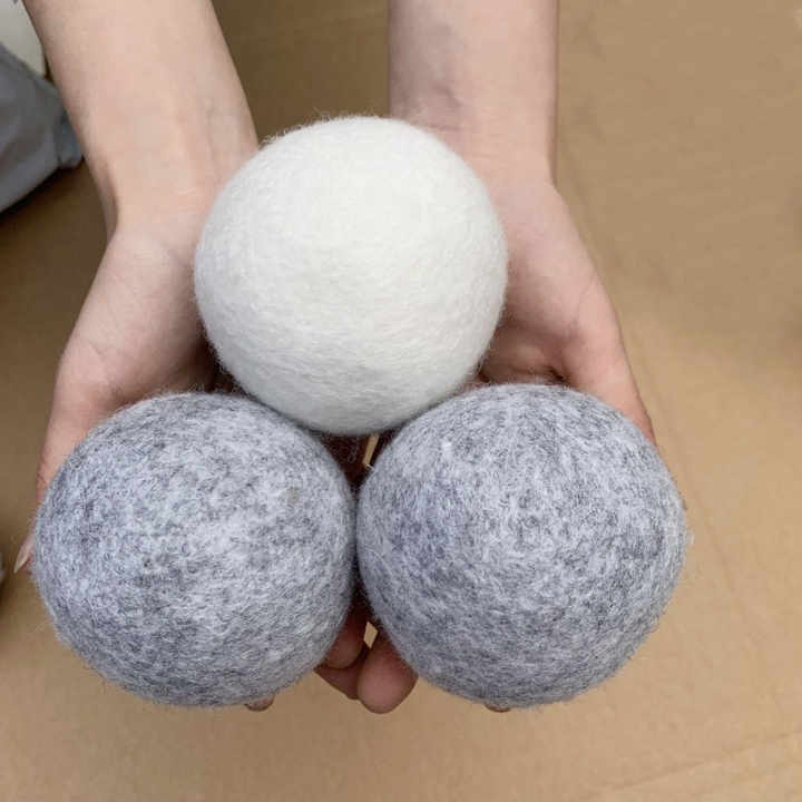 Eco-Friendly White XL Size 6 Pack 7cm New Zealand Organic Wool Dryer Ball for Laundry