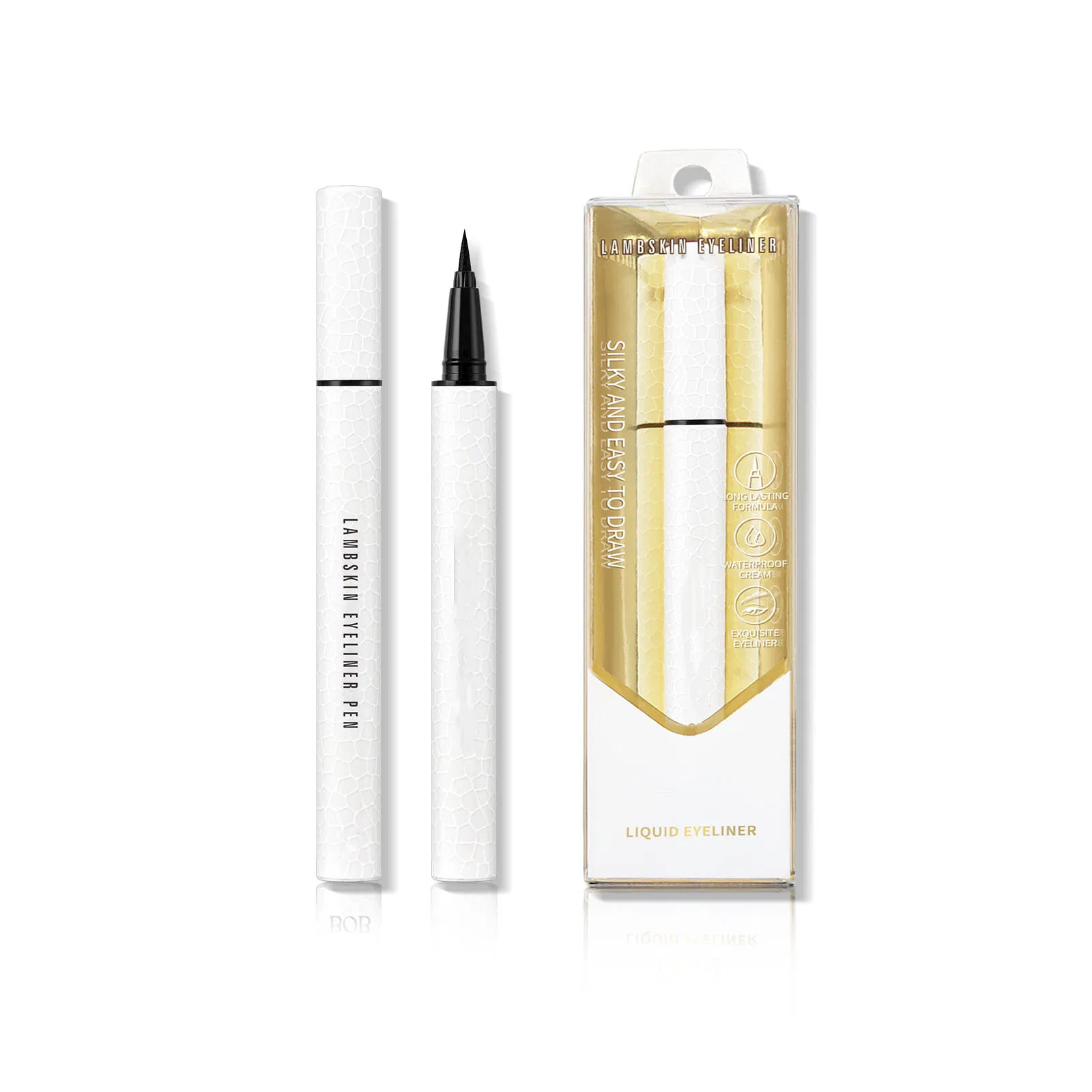 Lambskin-Smooth Eyeliner, Waterproof, Smudge-Proof, Long-Lasting, Ultra-Fine, Quick-Drying Liquid Eyeliner