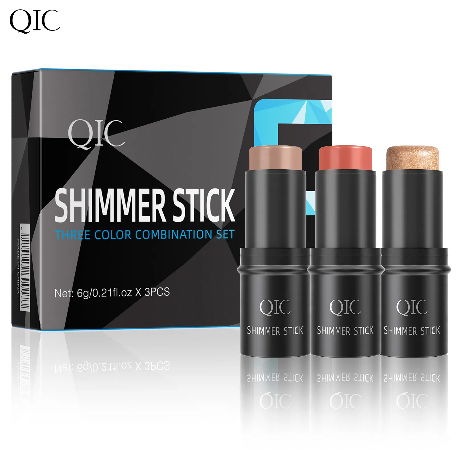 Full Cover Contour with Brush Highlighting Concealer Cosmetics Private Label Face Makeup Bronzer Contour Stick Set