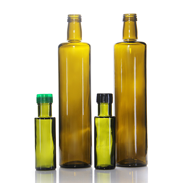 Premium Dark Green Glass Olive Oil Bottles - 750ml & 1000ml Sizes