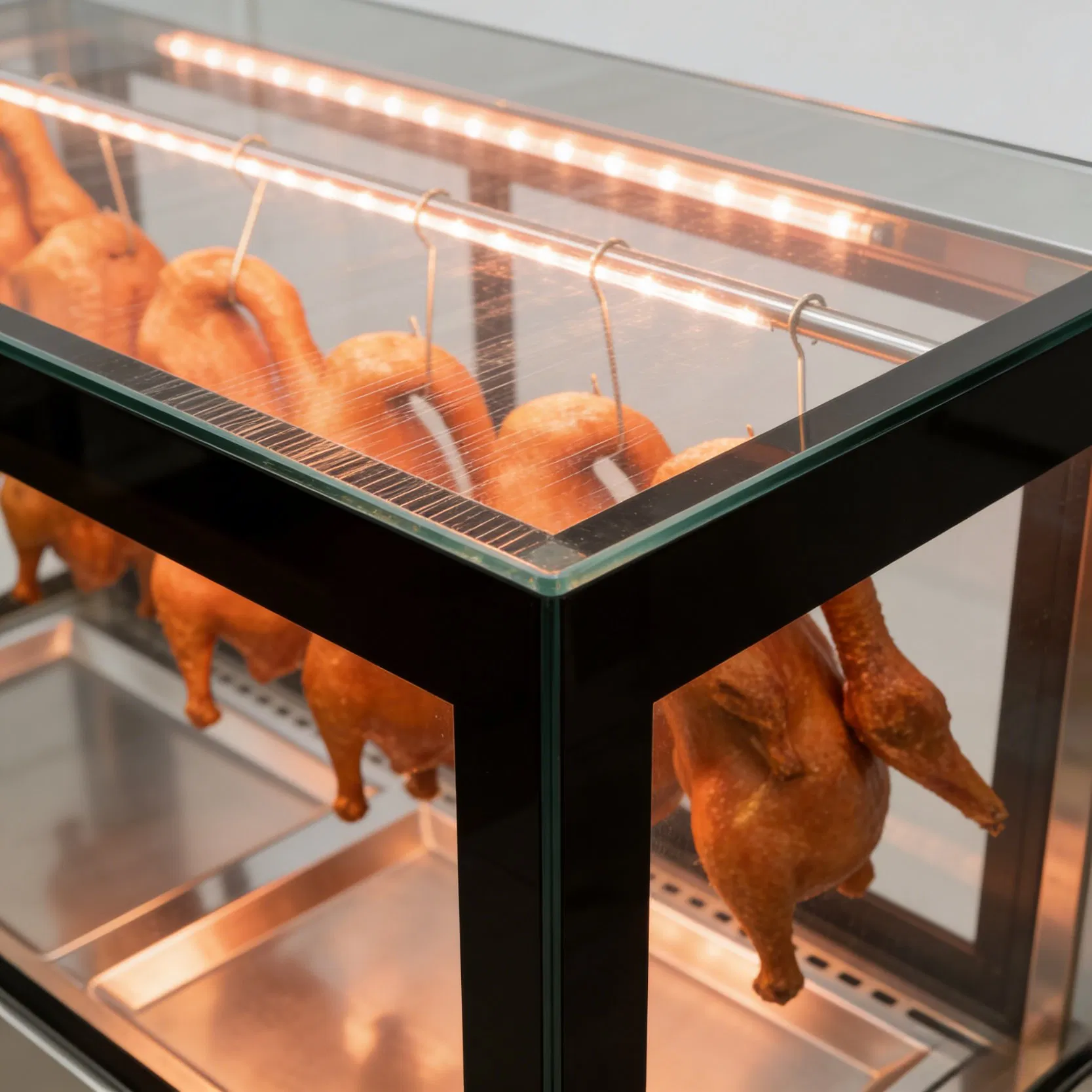 Glass Door Roast Duck Display Cabinet for Chinese Restaurant
