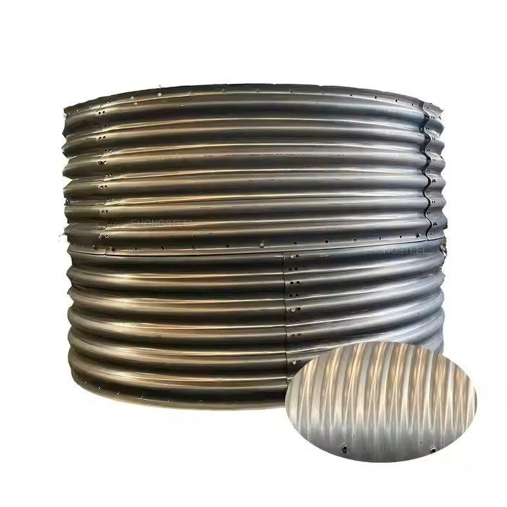 CE Certified High-Strength Galvanized Corrugated Pipe Culvert, Suitable for Highway Bridge Construction.