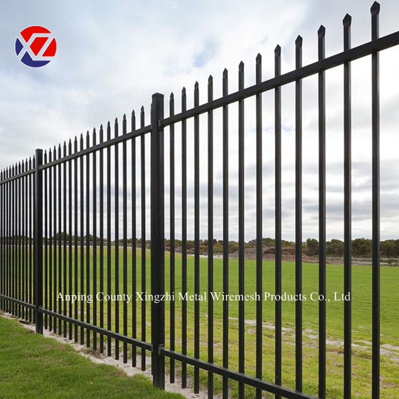 Black Powder Coated Wrought Iron Fence