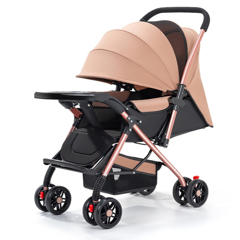 Bidirectional Baby Stroller That Can Sit, Lie Down, Fold, Lightweight, High Landscape, 0-3 Year Old Baby Stroller, One Piece Dropshipping