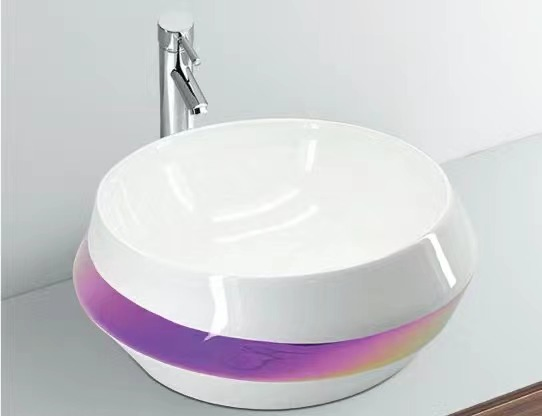 Round Design Art Basin Ceramic Wash Basin Bathroom Wash Basin Sink